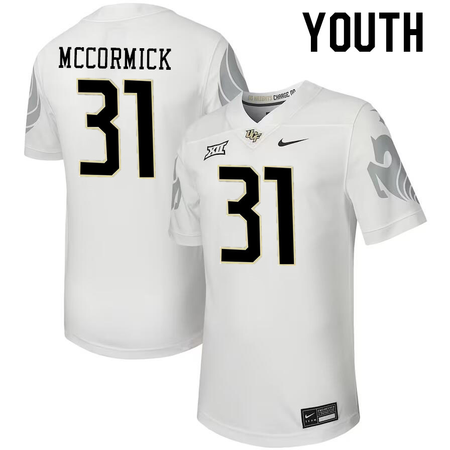 Youth #31 Derrick McCormick UCF Knights Big 12 Conference College Football Jerseys Stitched-Black